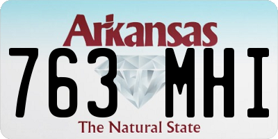 AR license plate 763MHI