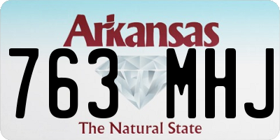 AR license plate 763MHJ
