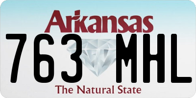 AR license plate 763MHL