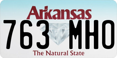 AR license plate 763MHO