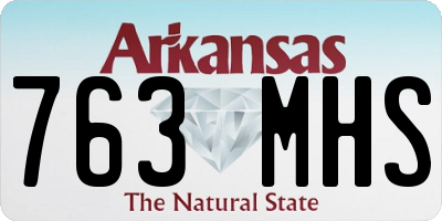 AR license plate 763MHS