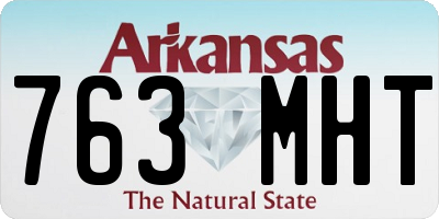AR license plate 763MHT