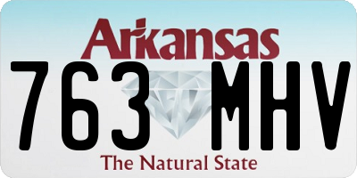 AR license plate 763MHV