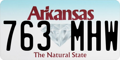 AR license plate 763MHW