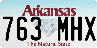 AR license plate 763MHX