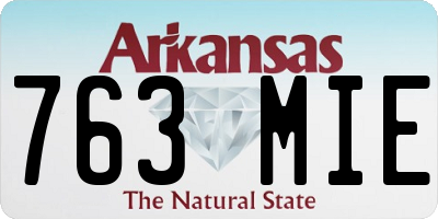 AR license plate 763MIE