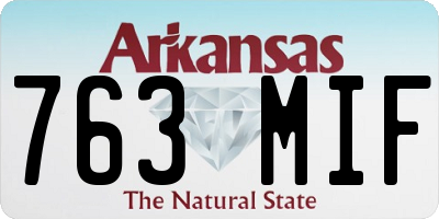 AR license plate 763MIF