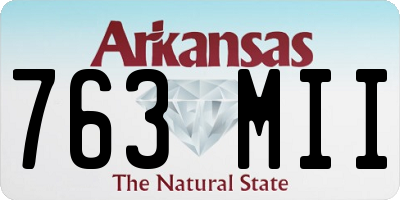 AR license plate 763MII