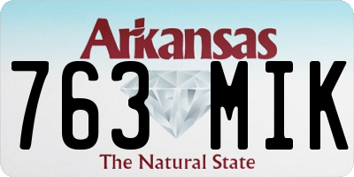 AR license plate 763MIK