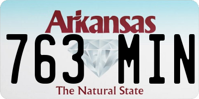 AR license plate 763MIN
