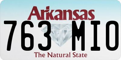 AR license plate 763MIO