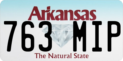 AR license plate 763MIP