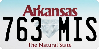 AR license plate 763MIS