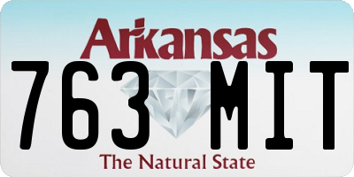 AR license plate 763MIT
