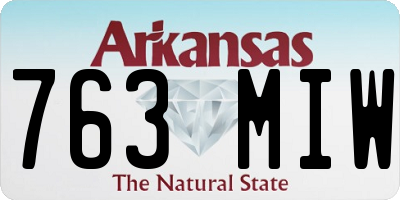 AR license plate 763MIW