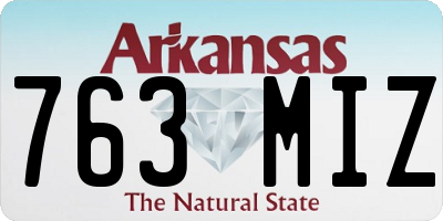AR license plate 763MIZ
