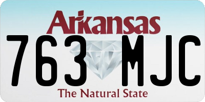 AR license plate 763MJC