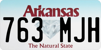 AR license plate 763MJH