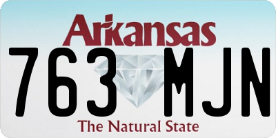 AR license plate 763MJN