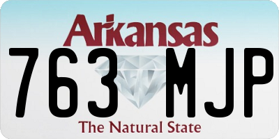 AR license plate 763MJP