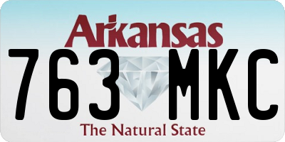 AR license plate 763MKC