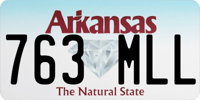 AR license plate 763MLL