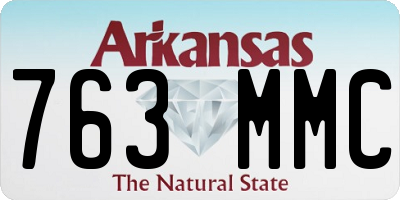 AR license plate 763MMC
