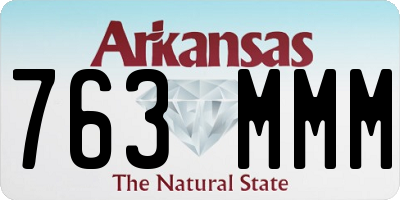 AR license plate 763MMM