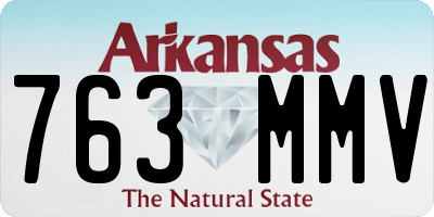 AR license plate 763MMV