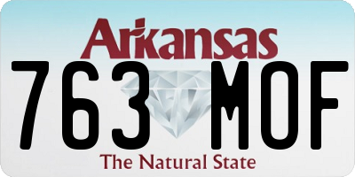 AR license plate 763MOF