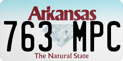 AR license plate 763MPC