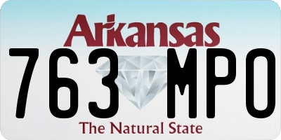 AR license plate 763MPO