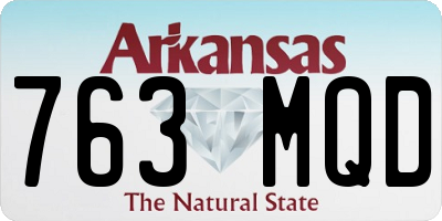 AR license plate 763MQD