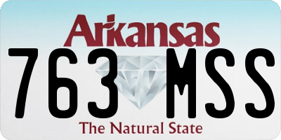 AR license plate 763MSS
