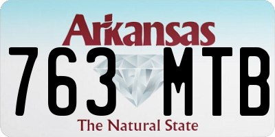 AR license plate 763MTB