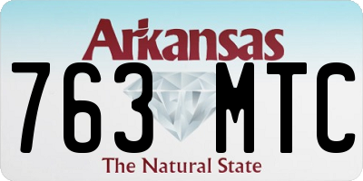 AR license plate 763MTC
