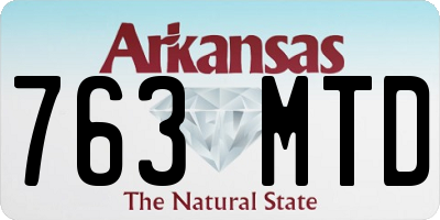 AR license plate 763MTD