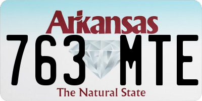 AR license plate 763MTE