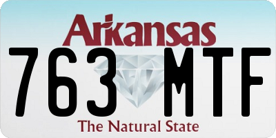 AR license plate 763MTF