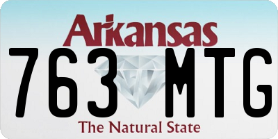 AR license plate 763MTG