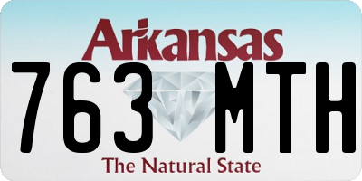 AR license plate 763MTH