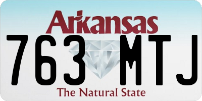 AR license plate 763MTJ
