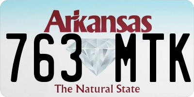 AR license plate 763MTK