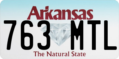 AR license plate 763MTL