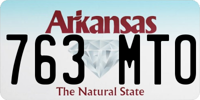 AR license plate 763MTO