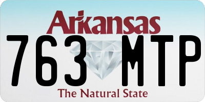 AR license plate 763MTP