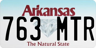 AR license plate 763MTR
