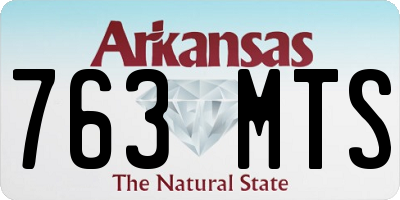 AR license plate 763MTS