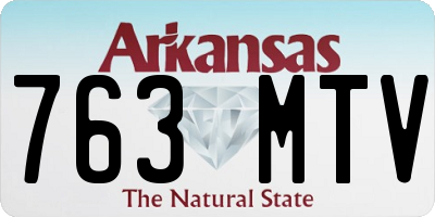 AR license plate 763MTV