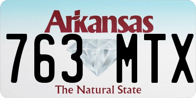 AR license plate 763MTX